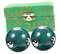 ZUNOXAZ 2 pezzi Palline da Metalliche Sfera Rotolante per Mani Antistress Durevole e Decorativa per Relax e Ginnastica Handball