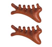 ZUNOXAZ 2 Pezzi pettine da massaggio Pespa per Detangler pettine per le donne spazzola per shampoo per pettine di massaggi comodi pettine grattacapelli Di legno Caffè