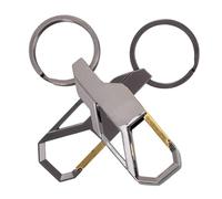 ZUNOXAZ 2 pezzi Portachiavi in Lega di Zinco Resistente con Clip Multifunzione per Chiavi Auto e Accessori Uomo Design Elegante e Versatile per Uso come Ciondolo o Cintura