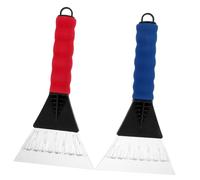 ZUNOXAZ 2 Pezzi Raschietto Ghiaccio Auto con Manicotto Gomma Pala Neve Piccola e Durevole per Parabrezza Design Antiscivolo per Neve Bagnata e Secca Strumento per Pulizia Invernale