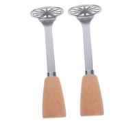 ZUNOXAZ 2 pezzi Schiacciapatate in Acciaio Inossidabile con in Antiscivolo Mini Schiacciabacchette per e Strumento Manuale Versatile per Verdure e Frutta