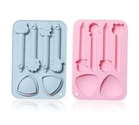 ZUNOXAZ 2 pezzi Stampi per Biscotti in Silicone Animali e Dinosauri Resistenti al Calore Flessibili e Lavabili per Dolci e Caramelle Te Blu e Rosa
