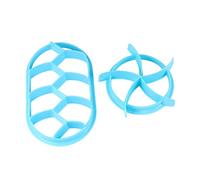 ZUNOXAZ 2 Pezzi Stampo per Pane e Dolci in Plastica Blu con Forme Rotonda e Accessori per Pressa da Forno Utensili per Decorazione e Modellatura da Te per e Domestica