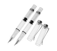 ZUNOXAZ 2 pezzi Stilografica Pistone per Scrittura e Calligrafia Punta Curva Ergonomica per Studenti e Professionisti Materiale Resistente e Portatile per Ufficio e Scuola