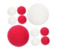 ZUNOXAZ 20 Pezzi Naso da Clown in Schiuma Rosso e Bianco Accessori Costume da Pagliaccio per Feste a Tema Cosplay e Spettacoli Teatrali Forniture Clown Leggere e Distintive