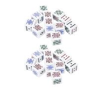 ZUNOXAZ 25 Pezzi Dadi da Gioco in Acrilico Bianco Opaco Dadi per Poker e Giochi da Tavolo Puntini Chiari e Lisci Accessori per Feste e Sostituzione