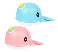 ZUNOXAZ 2pezzi Giocattoli Bagnetto Balena Molla Gioco Doccia Educativo Con Movimento Meccanico Materiale Sicuro Per Ragazzo Ragazza Colori Rosa e Blu Divertenti Giochi Acqua Per Ragazzo Ra