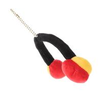 ZUNOXAZ 2pezzi Microfono Portachiavi in Peluche Ciondolo per Borsa e Zaino Decorazione Retrò Imbottita Accessorio per Cuffie Regalo per Amanti dei Giochi