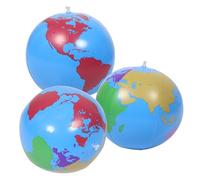 ZUNOXAZ 3 Globo Gonfiabile Da 9,82 Pollici, Pallone Da Spiaggia Gonfiabile Per Feste Estive in Spiaggia, Giochi in Piscina, Educazione Alla Geografia E Interazione