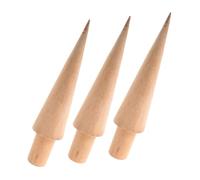 ZUNOXAZ 3 Pezzi Stampi per Coni Gelato in Legno Forma Cono per Dessert Uova DIY Stampo Riutilizzabile per Cucina e