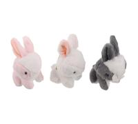 ZUNOXAZ 3 Portachiavi Mini Coniglio in Morbido Peluche Ciondolo Decorativo per Zaini e Borse Accessori Carini per Feste Halloween e Regali Compleanno