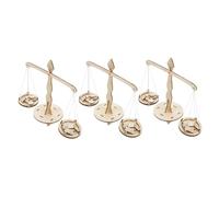 ZUNOXAZ 3 set Kit Scientifico Bilancia Matematica in Legno Educativo per Sviluppo Cognitivo e Coordinazione Mano Occhio Regalo per Feste e Compleanni