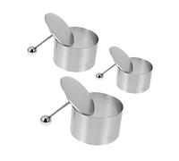 ZUNOXAZ 3 Set Moulds Rotondi in Acciaio Inossidabile per Cold Dish Accessori per Decorazione Piatti Freddi Leggeri e Facili da Uso per Dolci e