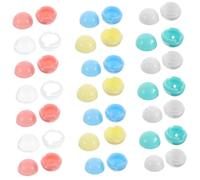 ZUNOXAZ 30 Pezzi Capsule per Distributori Automatici Mini Tonde Trasparenti Colorate in Plastica Sicura per Giochi Dolci e Bomboniere Contenitori Vuoti per Feste e attività Interattive