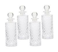 ZUNOXAZ 4 Pezzi Bottiglie Trasparenti per Aromaterapia da Contenitori Chic per Profumi e Oli Essenziali Vetro Creativo con Liscio e Design Matrimoni ed