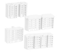 ZUNOXAZ 4 pezzi Edifici in Miniatura in Plastica Modelli di Case per Diorami e Decorazioni Kit Leggero per Layout Paesaggi e Scenografie Design Realistico per Progetti Architettonici