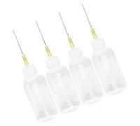 ZUNOXAZ 4 pezzi Flaconi Dosatori con Punta Fine per Colla e Olio Bottiglie di Precisione Ergonomiche Riutilizzabili e Facili da Pulire per Hobby e Manutenzione