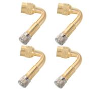 ZUNOXAZ 4 pezzi Prolunga Valvola per Pneumatici Ottone Kit da Pz per Estensione per Gonfiaggio Facile e Veloce Materiale Resistente e