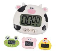 ZUNOXAZ 4 pezzi Timer con Animali Cartoni Animati Piccolo e Leggero con Retro Timer Programmabile per Cucina Studio e Gestione