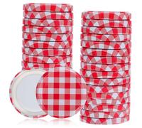 ZUNOXAZ 40 Pezzi Capsule per Barattoli di Vetro Coperchi in Ferro Ermetici per Conserve e Marmellate, Tappi a Vite Integrali per Conservazione Alimentare e Dispensa