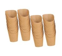 ZUNOXAZ 50 pezzi Bicchieri Kraft in Carta per Patatine Fritte e Snack Monoporzione da per Festa e Confezionamento Porta Finger Food e Dolci
