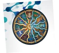 ZUNOXAZ 500 Puzzle Rotondo per Adulti Segni Zodiacali Colorato Gioco Educativo e Decorativo Puzzle e per Famiglie e