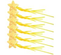 ZUNOXAZ 6 Pezzi Bacchette Fatate a Stella Paillettes, Accessori per Costume da Fata, Oggetti di Scena per Feste di Compleanno e Halloween