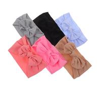 ZUNOXAZ 6 pezzi Fasce Elastiche per Neonata con Fiocchi in Nylon Fasce Bambina Regalo per Ragazze Accessori Capelli Elastici e Confortevoli per Ragazzo Ragazza e Bambine di Tutte le Età