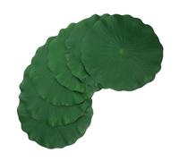 ZUNOXAZ 6 Pezzi Foglie Galleggianti Artificiali in PU Decorazione per Acquari Stagni e Fontane Foliage Sintetico Verde