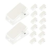 ZUNOXAZ 60 pezzi Clip Adesive Trasparenti Mini per Carte d Identità in Plastica Spessa con Molla Resistente Autoadesive per Badge e Targhette da Lavoro
