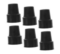 ZUNOXAZ 6pezzi Gommini Antiscivolo in Gomma Per Stampelle Copripiedi Ispessiti Per Bastoni Da Passeggio Cuscinetti Di Ricambio Per Bastoncini Da Trekking Parte Di Stampelle Per Anziani