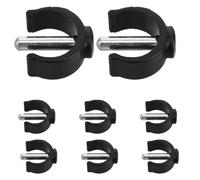 ZUNOXAZ 8 clip di bloccaggio a forma di C per accessori per dispositivi di deambulazione, adatte a 28 mm, fibbie di serraggio per corrimano rialzati per WC, riparazione di stampelle, applicazioni di