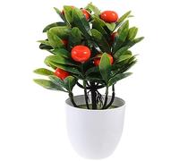 ZUNOXAZ Albero Bonsai Frutto Artificiale in Vaso Mini Decorativo Simulazione per Giardino Pianta Facile da Manutenzione