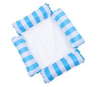 ZUNOXAZ Amaca Gonfiabile Piscina Pieghevole in PVC e Nylon Galleggiante Rete con Design Righe Leggere Poltrona da Spiaggia Multifunzione per Feste Estive e Relax all