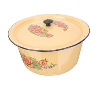 ZUNOXAZ Bacinella Smaltata Retro con per Cucina e Conservazione Alimenti Design Vintage Antiscivolo Facile da Adatta