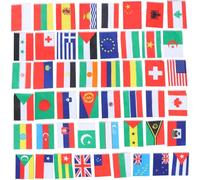 ZUNOXAZ Bandiere Stringa Internazionali in Poliestere Resistente per Decorazioni Festa Bar Piazza Eventi Multiculturali con Colori Vivaci e Design Accattivante