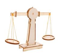 ZUNOXAZ Bilancia in Legno Montessori Educativo DIY per Calcoli Numerici Cognitivo Sicuro e Liscio Progetto Scientifico Manuale per Studenti Regalo Didattico