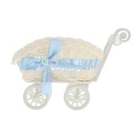 ZUNOXAZ Cesto Intrecciato a Forma di Carrello in Pp Decorativo e Multiuso, per Bomboniere e Dolci a Feste di Compleanno o Matrimoni