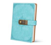 ZUNOXAZ con Serratura Combinazione Vintage per Ragazze con Antisgualcitura e Slot per Carte Blocco Note per Journaling e Personale e Casa