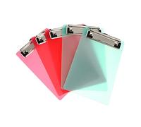 ZUNOXAZ Confezione 5 Portablocco Mini Clip Resistente in Plastica Colorata Portablocchi Tascabile per Note Documenti e per Scuole Uffici e Ristoranti Colore Casuale