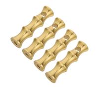 ZUNOXAZ Connettori Decorativi Dorati per Binari Mobili Carrelli Bar, 4 Pezzi, Accessori Fai da Te per Ringhiere in Vetro Morsetto, Ferramenta per Cantinetta e Scaffali Cucina