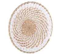 ZUNOXAZ Decorazione da Parete in Cesto Tessuto Boho Rotondo Appendibile per Soggiorno Camera e Interni Decorazione Artistica Unica