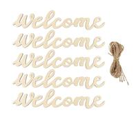 ZUNOXAZ Decorazione da Parete in Welcome con Cordicelle per Appendibile Bar e Beige per Accoglienza e Duratura