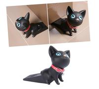 ZUNOXAZ Fermaporta in PVC Nero, Protezione AntiGraffio e Sicura, Design Gatto, per Casa e Ufficio, Protegge Dita e Previene Danni alla Porta Colore Casuale