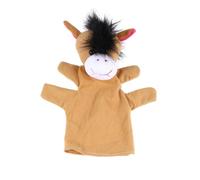 ZUNOXAZ Giocattolo Materiale Corto e Cotone Pp Burattino in Peluche Marrone Mano Animale Cinque Dita Comodo da Usare per Racconti e Regali