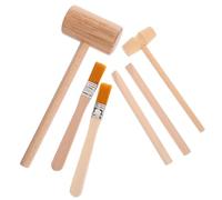 ZUNOXAZ Kit con Martello in Legno Scalpello e Pennello Set Strumenti per Sviluppo Creatività e Coordinazione Mano Occhio Regalo Compleanno e Natale