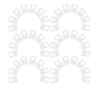 ZUNOXAZ Linguette Autoadesive Trasparenti in PVC con Foro Rotondo 26x38mm, Ganci Adesivi per Esposizione al Dettaglio, Confezione da 200 Pezzi per Etichette da Appendere Piccoli