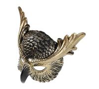 ZUNOXAZ Maschera Gufo Mezza Faccia in Plastica Maschera Animale Realistica per Adulti Accessorio Carnevale Cosplay Halloween e Feste Tema