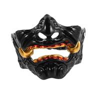 ZUNOXAZ Maschera Samurai Oni Faccia con Design Hannya Dettagliato e Accessorio Unisex per Halloween Cosplay e Masquerade Giapponese e Moderno