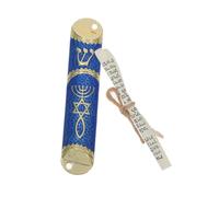 ZUNOXAZ Mezuzah in Metallo per Porta di Casa con Pergamena e Design Adatto Come Decorazione Religiosa Ebraica e Regalo per Credenti